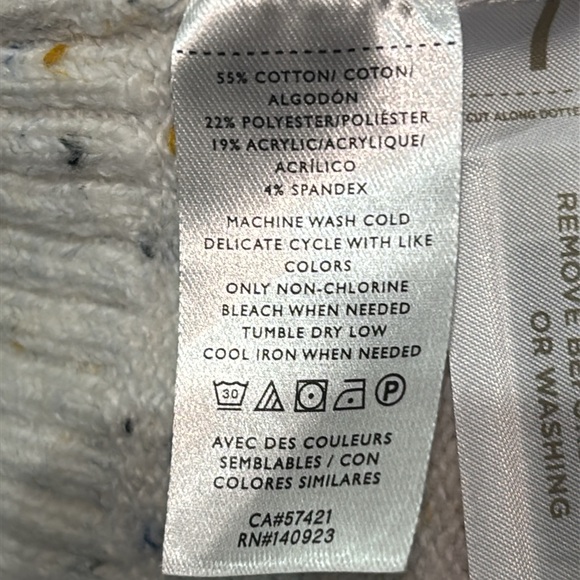 Loft Women’s Flecked Pocket Poncho Sweater with Cowl Neck - Picture 9 of 10